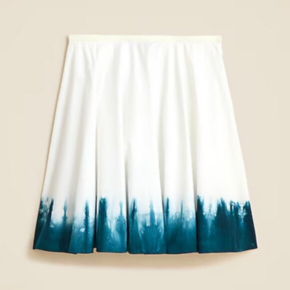 NWT J. Crew Ombre White and Blue A-Line Skirt XL - Picture 1 of 6
